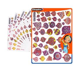 CLEOPATRE – Gommettes Autocollantes Boules De Noël – multi couleurs – Paquet de 12 feuilles (564 stickers)