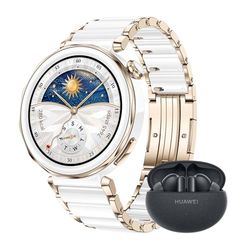 HUAWEI WATCH GT 5 Pro 42mm Smartwatch + FreeBuds 5i Nero, Design Elegante, Nuova Modalità Corsa e Ciclismo, Monitoraggio della Salute, 7 giorni di durata, GPS, Chiamata Bluetooth, iOS e Android