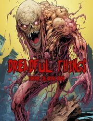 Dreadful Things: Horror Coloring Book for Adults: Relaxing Coloring Book Unique Gift Idea Scary Halloween Activity Book All Ages Art Therapy Coloring Book