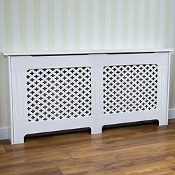 Oxford radiatorbekleding, wit, middelgroot, verwarming, mantel van Vida Designs