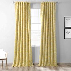 Metade de preço cortinas Blackout boch-kc16075 – 108, design abstrato, Misted Yellow, 50 x 108