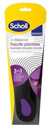 Scholl In-Balance Plantar Alivio Dolor Fascitis Plantar, Plantillas con Arco Plantar Reforzado y Soporte en el Talón para Aliviar el Dolor Talla S (37-39.5), 1 par, Hombre y Mujer