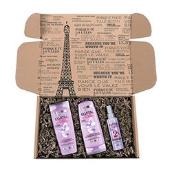 L'Oréal Paris Elvital fuktgivande vård-set med Hydra Hyaluronic schampo (300 ml), Hydra Hyaluronic hårvård balsam (250 ml) & Hydra Hyaluronic Leave-In Serum (150 ml)