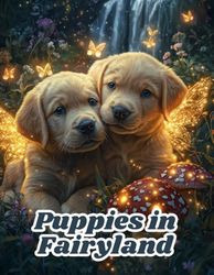 Puppies in Fairyland Coloring Book: Adorable and Magical Designs for Kids and Adults