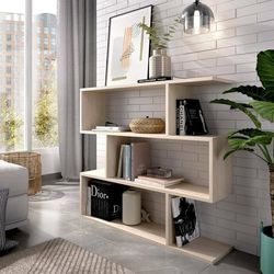 Dmora Libreria decorativa e funzionale, colore rovere, cm 97 x 25 x h110, Bifacciale, Small