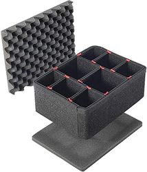 Peli 1500 TrekPak Divider Set, Original Protector Case Accessory, Compatible 1500, Colour: Black
