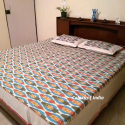 Ikat Bedcover, Cotton Bedding Set, Queen size Bedding, Bedspread Throw, FREE SHIPPING