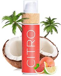 COCOSOLIS CITRO Tanning Accelerator - Organic Tanning Oil with Vitamin E & Citrus Fragrance for Quick Intense Tan - Tanning Enhancer for Rich Chocolate Tan - Nourishing Body Lotion (110)