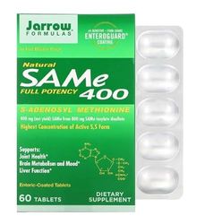 Jarrow Formulas SAMe 400-60 tabs: Mejora el estado de ánimo y el bienestar