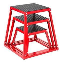 VEVOR Plyometric Boxes 30,5 cm 45 cm 61 cm platte vorm Plyometric Jump Box Oefening Plyometric Springtraining Plyometric Platform Box Springbox voor fitnessoefeningen