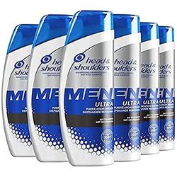 Head & Shoulders, Män Ultra Intensiv Rening Mjällschampo för män, med kol, för djupt renat hår och hårbotten, 6 x 250 ml