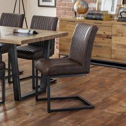 Julian Bowen Lot de 2 chaises Brooklyn, marron