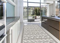 BIANCHERIAWEB Matta Kitchen Körfält Retro Halkfria Ritningar Nya Olika Fantasier Av Suardi 55x115 Luxor Grå