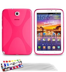 Coque Souple Ultra-Slim SAMSUNG GALAXY NOTE 8 [Le X Premium] [Rose] de MUZZANO + 3 Films de protection écran "UltraClear" + STYLET et CHIFFON MUZZANO® OFFERTS - La Protection Antichoc ULTIME, ELEGANTE ET DURABLE pour votre SAMSUNG GALAXY NOTE 8