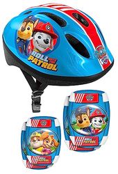 STAMP PA450507 Combo Paw Patrol (helm + kniebeschermers en elleboogbeschermers), jongeren, uniseks, blauw-rood-wit, 50-56 cm