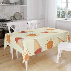 Bonamaison Tafelkleed, Anti-Mold, Sneldrogend, Waterdicht, 100% Polyester Tafellaken, 140cm x 160cm - Ontworpen en Vervaardigd in Turkije