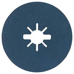 BOSCH X-Lock FBX5100 Lot de 25 disques abrasifs à grain fin 100 compatibles avec arbre de 2,2 cm pour applications dans la finition de surface métallique, le mélange de soudure, l'élimination de la
