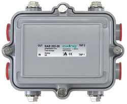 Axing BAB 202-08 BK-2-voudige aftakker voor buiten, met 8 dB aftakdemping