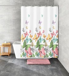 Kleine Wolke Shower Curtain Textile Butterflies in Multicoloured with 240 x 180 cm