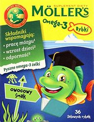 MÖLLER'S Omega-3 Poisson Gummy pour enfants Saveur de fruits