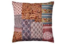 FRIDA - BROWN PATCH PRINT CUSHION