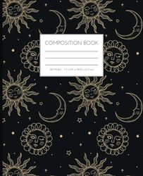 Sun and Moon Design Composition Notebook, College Ruled Paper (120 PAGES) 7 1/2" x 9 1/4"