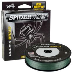 Spiderwire Tresse de Pêche Dura 4 Green 0.40mm 300m Ligne Multibrins PE Dyneema Bobine Spinning Carpe Mer