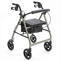NRS Healthcare A-serie 4-wiel rollator loophulp, zilver