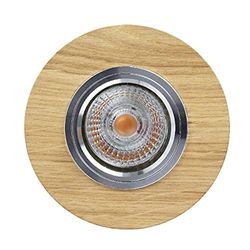 Homemania HOMBR_0062 plafondlamp, metaal, hout, 10 x 10 x 1