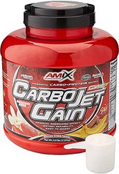 AMIX - Proteína em pó Carbojet Gain - Proteína para ganhar massa muscular - ideal para atletas de elite - sabor morango - 2,25 kg