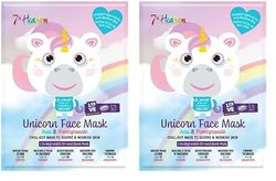 7th Heaven Unicorn Face Sheet Mask with Acai and Pomegranate to Soothe and Nourish Skin, 1 count (Pack of 2)