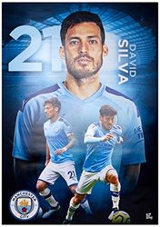 Be The Star Posters Manchester City FC 2019/20 David Silva Action Poster - Officially Licensed Product - Available in Sizes A3 & A2 (A2)