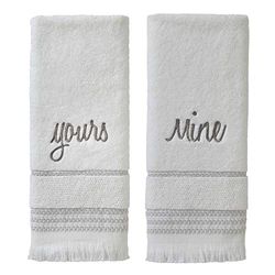 SKL Home Yours & Mine - Set di asciugamani, colore: bianco