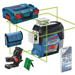 Bosch Professional Laser lignes GLL 3-80 CG sans batterie ni chargeur, portée (max.): 30m ou 120m avec cellule de réception, en L-Boxx