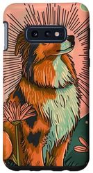 Galaxy S10e Vintage Tarot Card Floral Shetland Sheepdog Dog Case