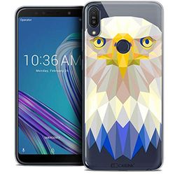 Caseink Fodral för ASUS Zenfone Max Pro (M1) ZB601KL (6) fodral [kristallgel HD polygon serie djur - mjuk - ultratunn - tryckt i Frankrike] örn