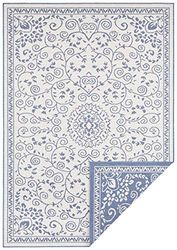 bougari Binnen en buiten omkeerbaar tapijt Leyte blauw crème, 80x150 cm