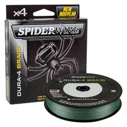 Spiderwire Tresse de Pêche Dura 4 Green 0.35mm 150m Ligne Multibrins PE Dyneema Bobine Spinning Carpe Mer