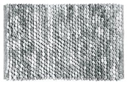 Tapis de Bain antidérapant en Chenille Super Doux - 50 x 80 cm - 100% Coton - Extra Doux et Lavable en Machine (Gris)