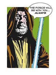 Komar Quadro da Parete Star Wars Classic Comic Quote Obi WAN, per cameretta dei Bambini, Decorazione, Stampa Senza Cornice Disponibile in 3 Misure, Multicolore, WB119-30x40