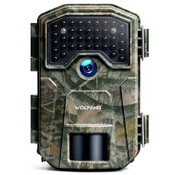 WOLFANG Fototrappola 36MP HD, Fotocamera Caccia con 38 LED a Infrarossi Invisibili 940nm, Infrarossi Rilevatore di Movimento Visione Notturna IP66 Impermeabile per la Caccia e l'osservazione la Fauna