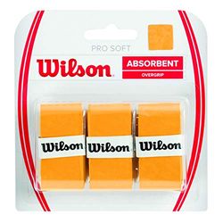 Wilson Grip WRZ4040GO Impugnatura Pro Soft Overgrip, Unisex, Colore Oro, 3 Unità