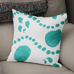 BonaMaison Fodera per Cuscino Turchese e bianco Cotone e Copricuscini Federa per Divano Casa Soggiorno Camera da Letto Decorazione Interni ed Esterni, Dimensioni: 43x43 - Prodotta in Turchia