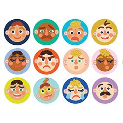 Manhattan Toy 158970 Making Faces Memoria y Reconocimiento Facial Juego Devlopmental y Juguete Emocionador, Multicolor