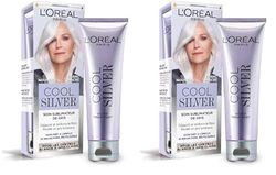 L'Oréal Paris - Soin Sublimateur de Gris - Déjaunit & Renforce la Fibre Capillaire - Cheveux Blancs à Gris Clair - Neutralise les Reflets Indésirables - Cool Silver - Couleur : Blanc Nacré (Lot de 2)