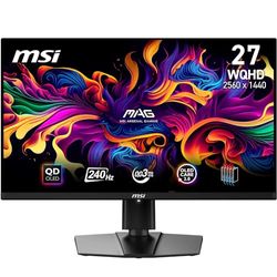 MSI MAG 271QPX QD-OLED E2 Monitor Gaming 26,5" WQHD - 2560 x 1440 Quantum Dot OLED, 240Hz / 0,03ms, 99% DCI-P3, ΔE≤2, DisplayHDR True Black 400 - DP 1.4a, HDMI 2.1, USB Type-C