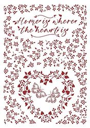 Stamperia Stencil G 8.27"X11.69"-Home Is Where, Provence