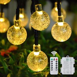 STANBOW LED Fairy Lights Outdoor, 10M 100 LEDs Crystal Balls (Warm Wit)