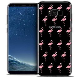 Caseink - fodral för Samsung Galaxy S8+/ Plus (G955) [Crystal Gel HD mönster kollektion mönster design flamingos rosa - mjuk - ultratunn - tryckt i Frankrike]