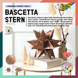 Folia 410/1515 - Set bricolage Bascetta Stella Ornamento Natale, Rame/bianco., 20 cm